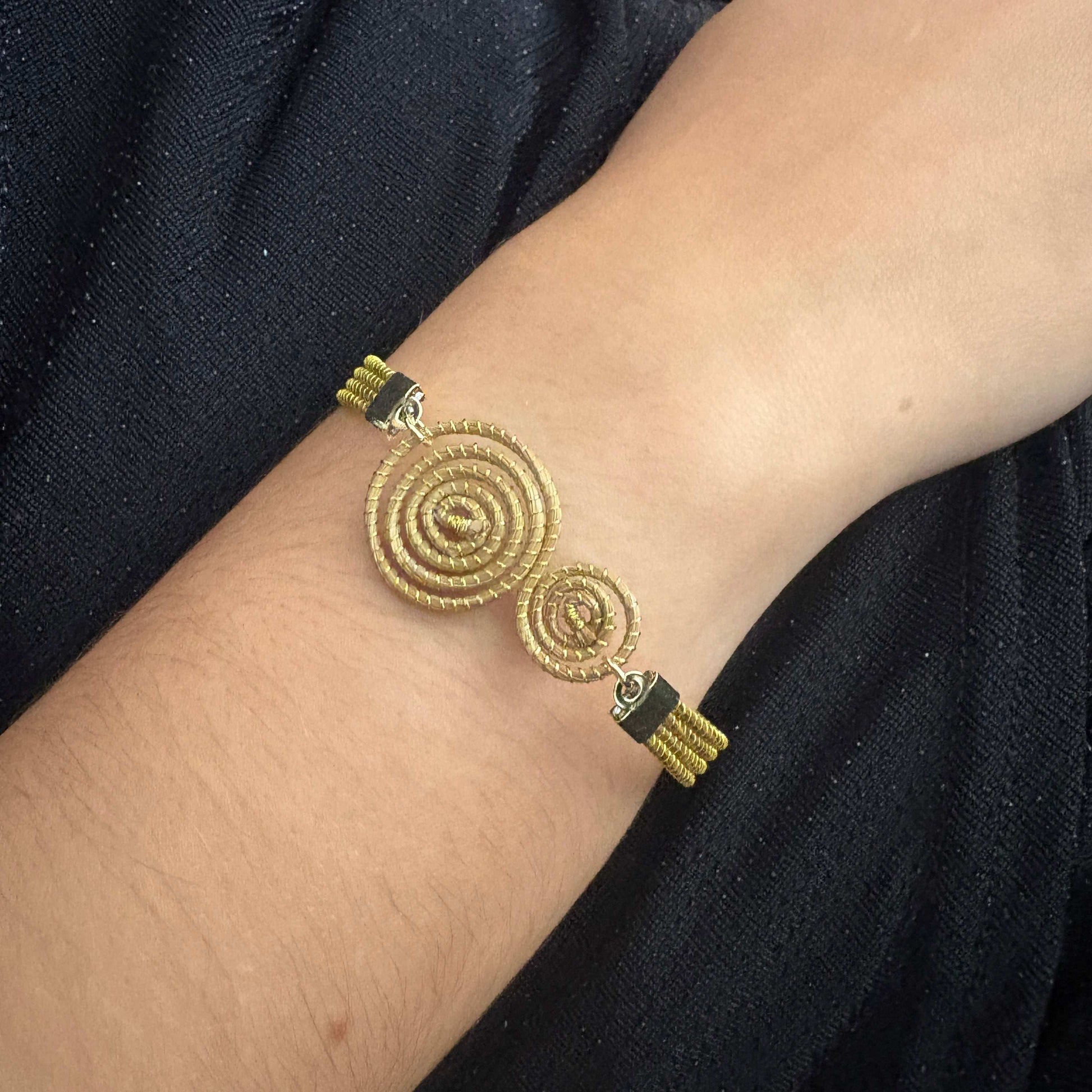 Bracelet Capim Dourado - double mandala