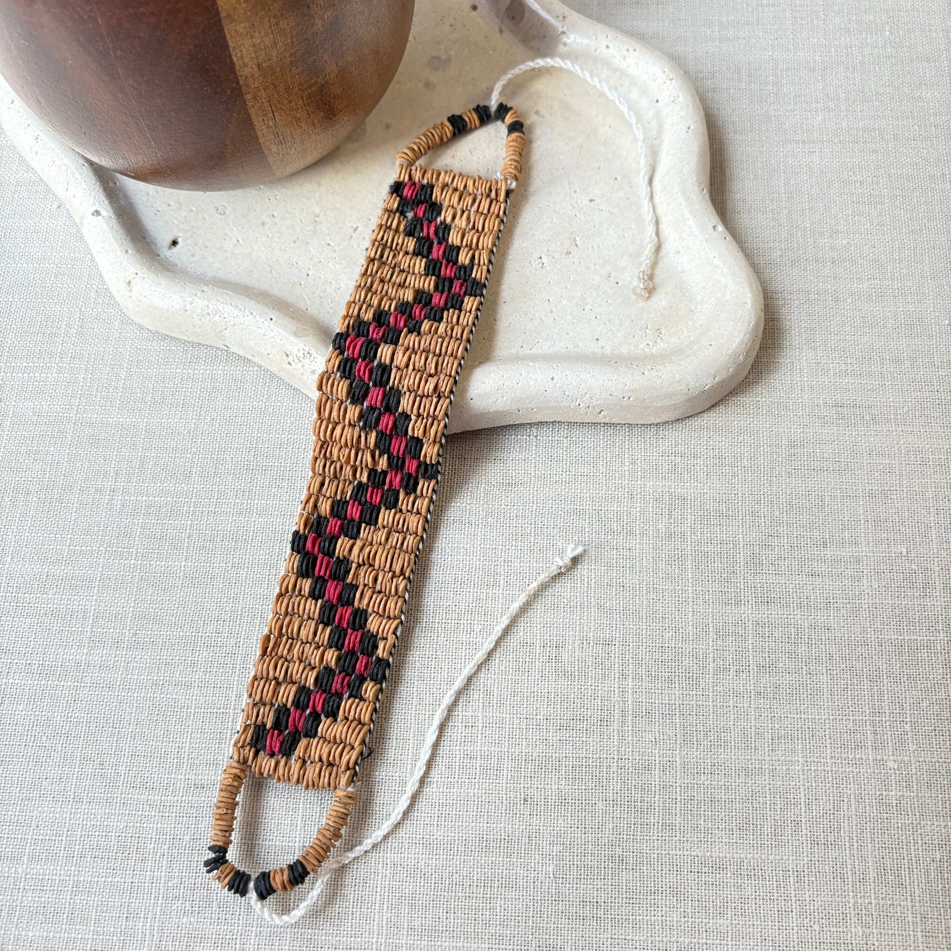 Bracelet de graines de morototo large - Ethnie Katuena