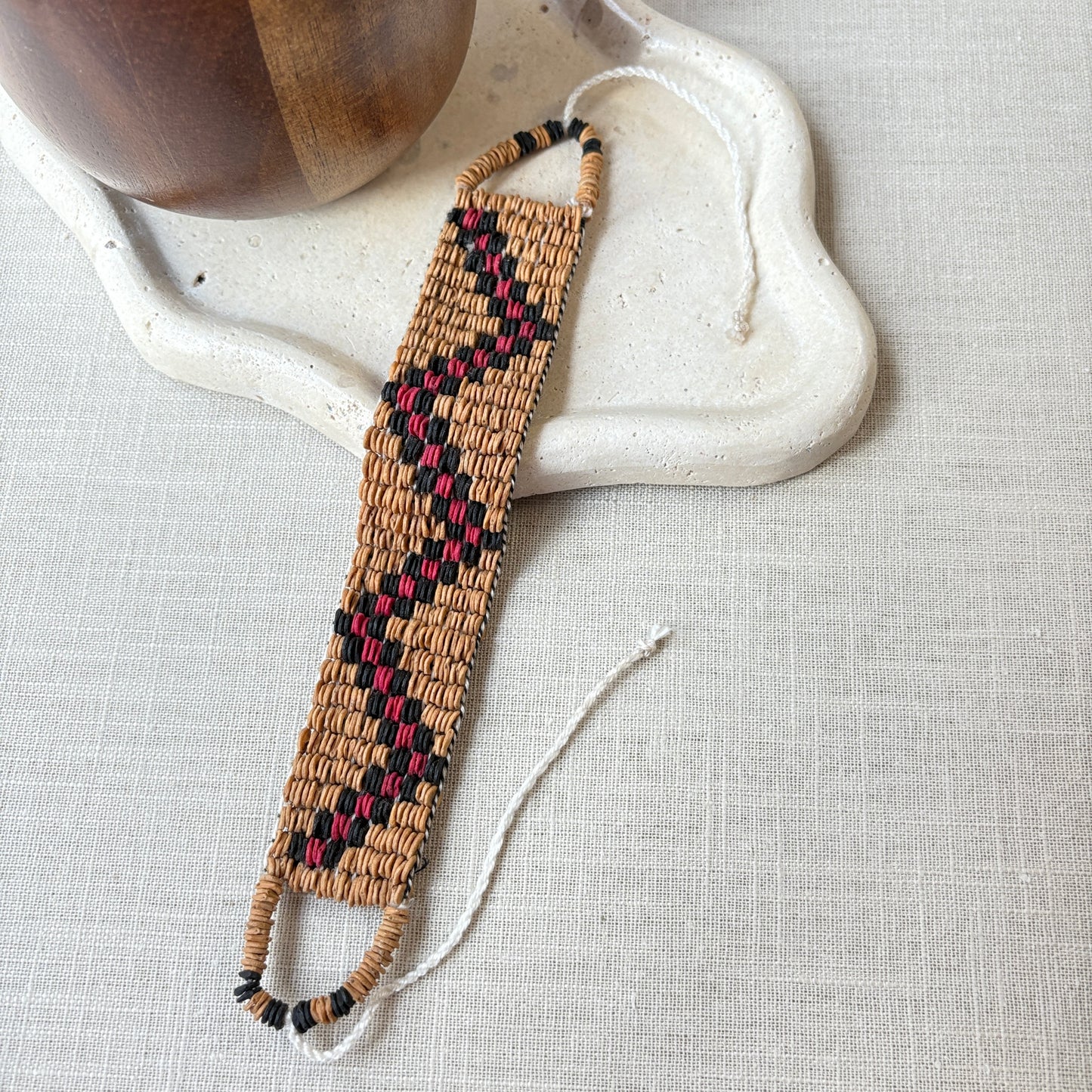 Bracelet de graines de morototo large - Ethnie Katuena