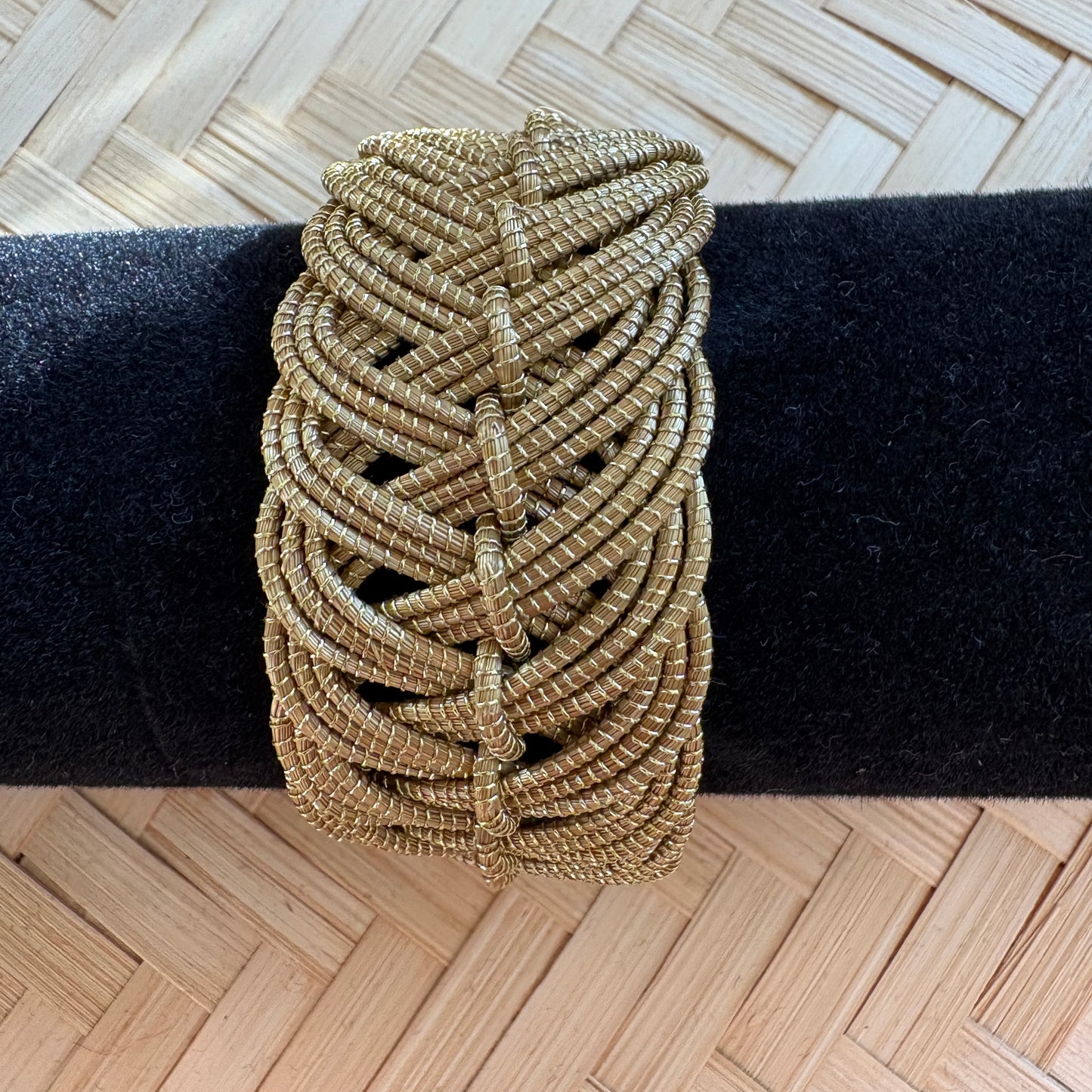 Bracelet Capim Dourado tressé double