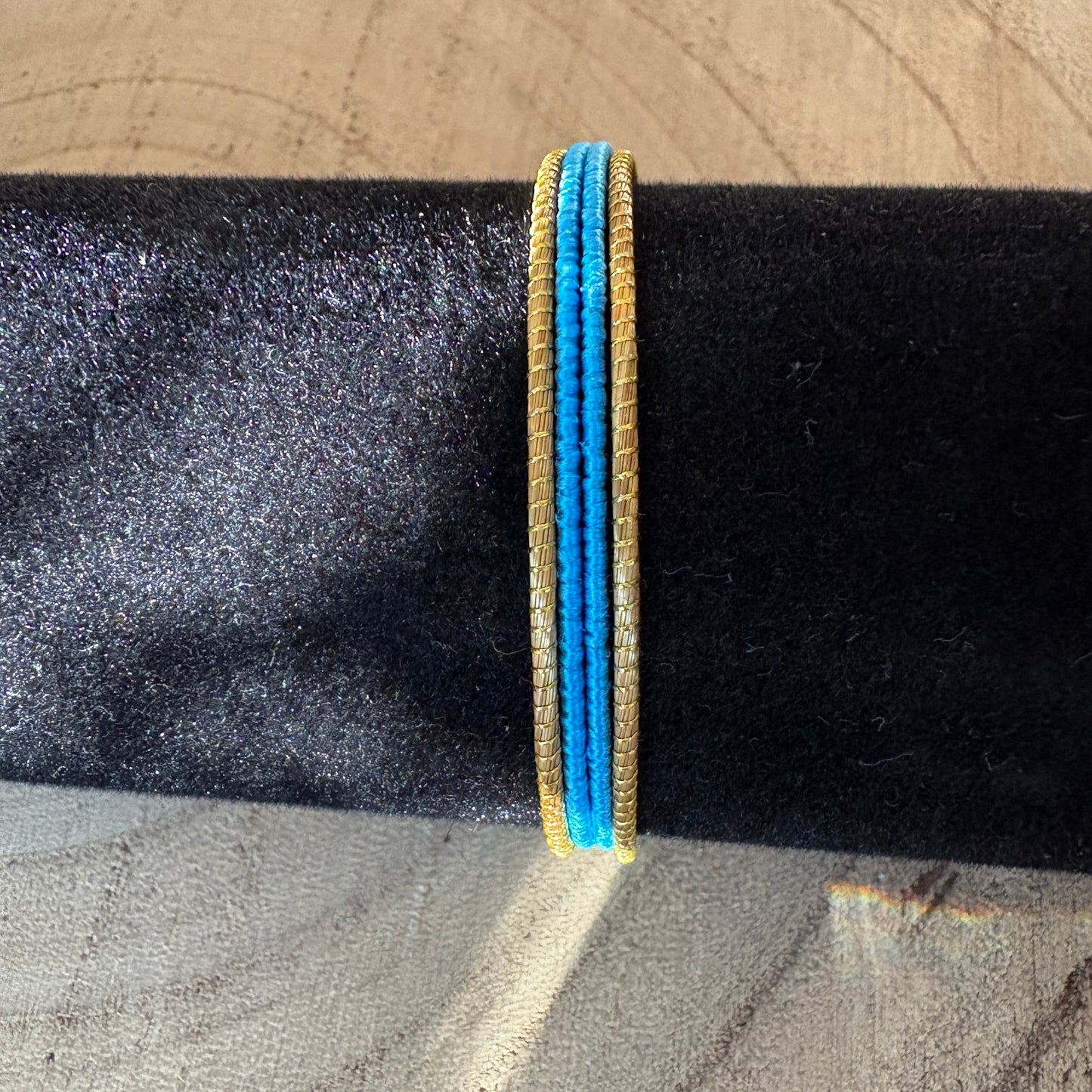 Bracelet Capim Dourado fin - fibre buriti turquoise