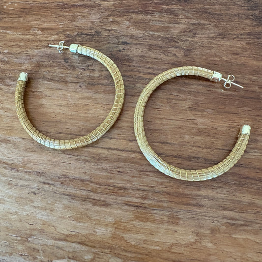 Boucles d'oreilles Capim Dourado type créoles