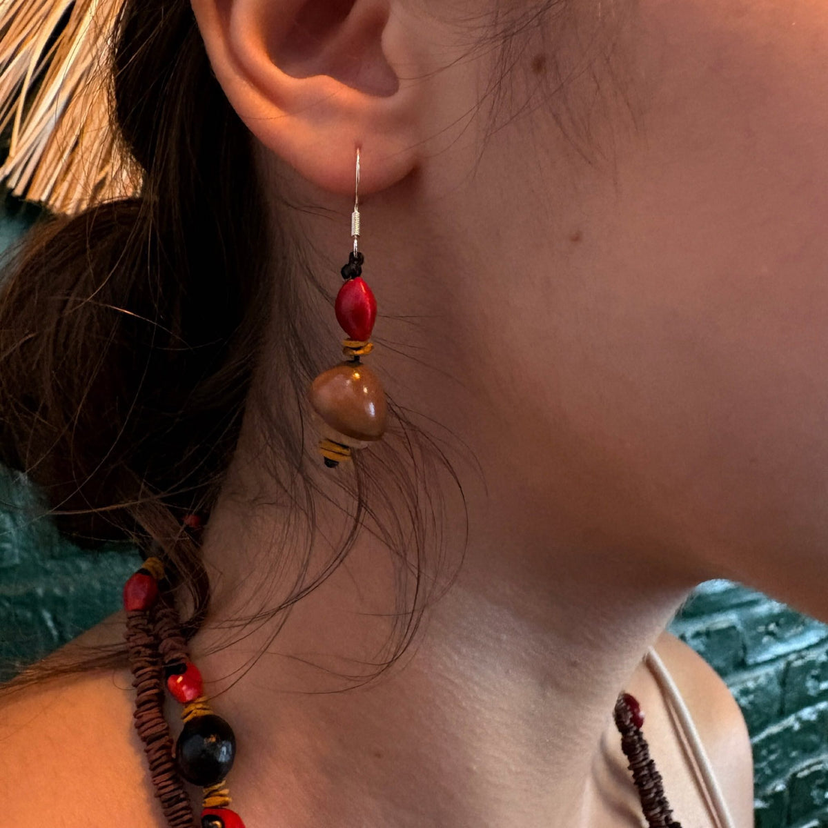 Conjunto em materiais vegetais