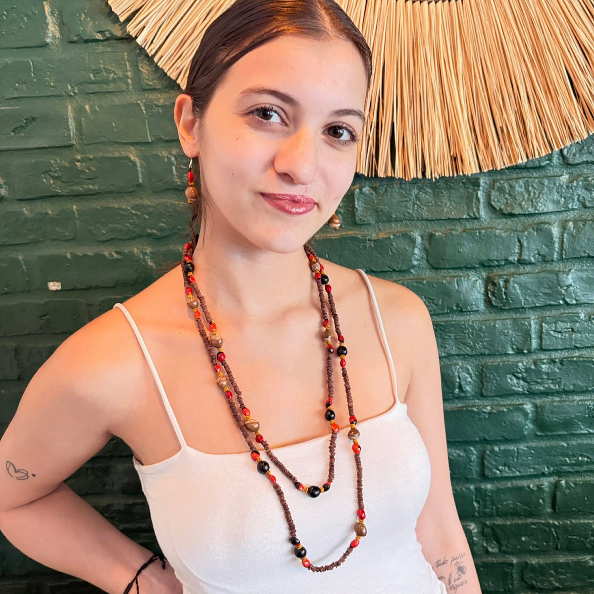 Conjunto em materiais vegetais