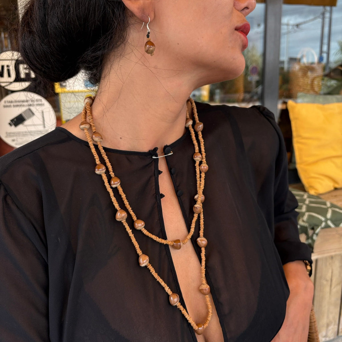 Conjunto em materiais vegetais