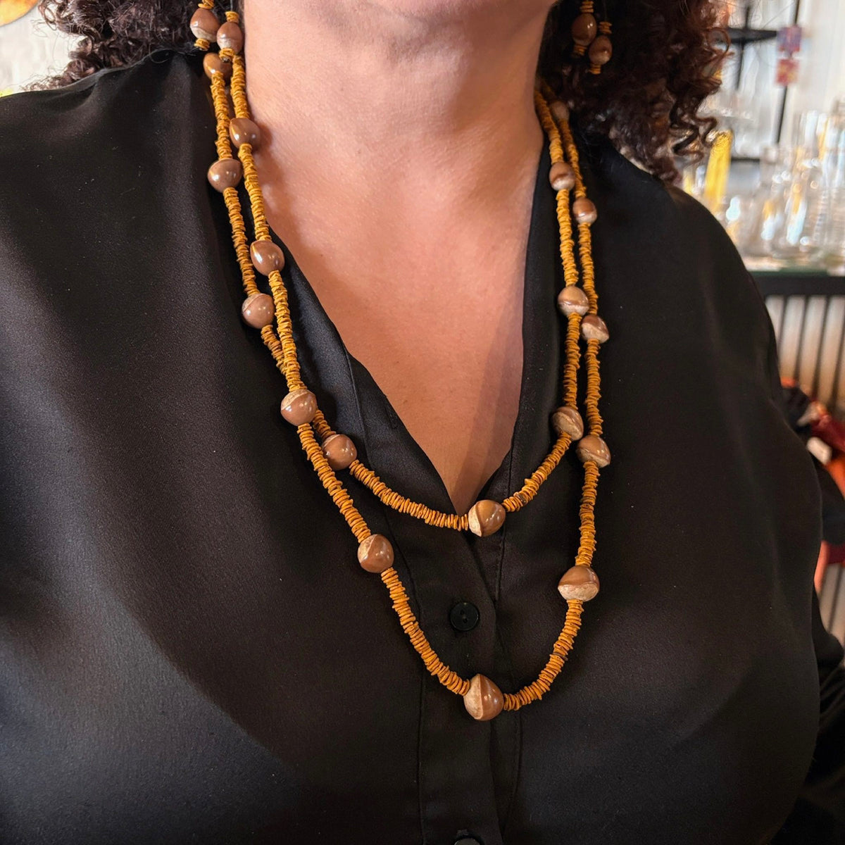Conjunto em materiais vegetais