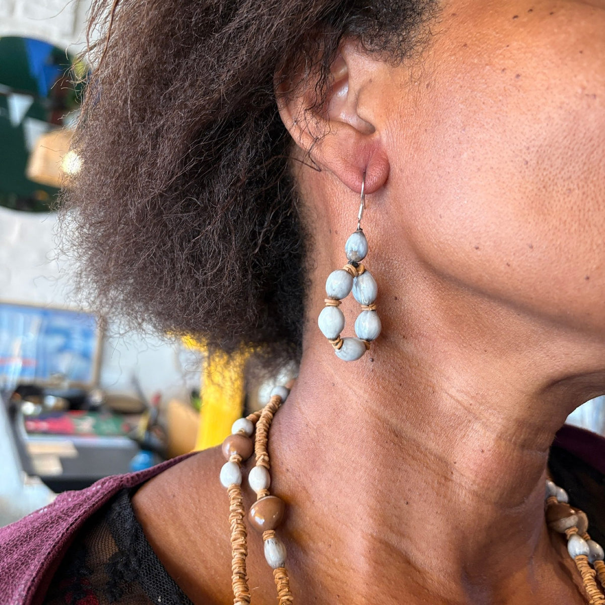 Conjunto em materiais vegetais