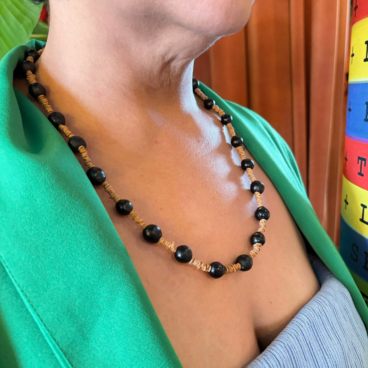 Conjunto em materiais vegetais