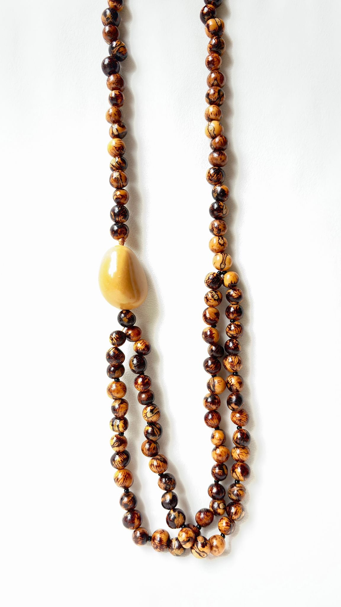 Collier de graines d'açai naturel et jarina - Ethnie Borari