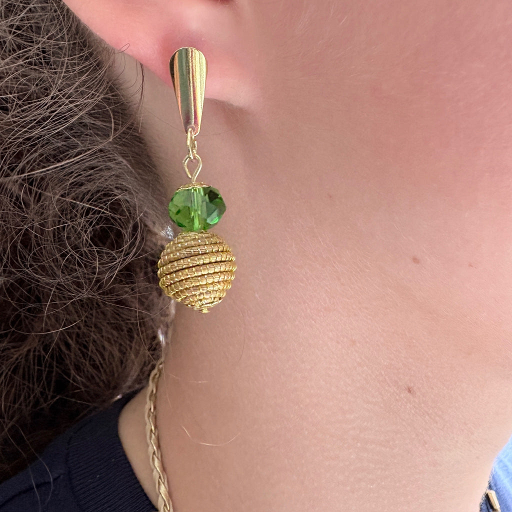 Parure Capim Dourado et Quartz vert