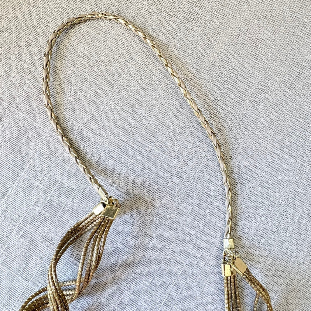 Parure Capim Dourado et Agate bleue
