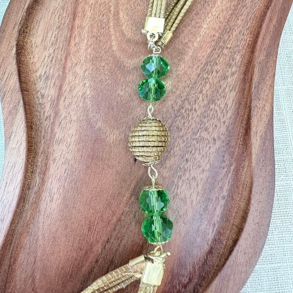 Parure Capim Dourado et Quartz vert