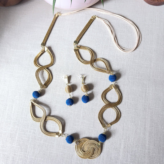 Parure Capim Dourado et buriti bleu
