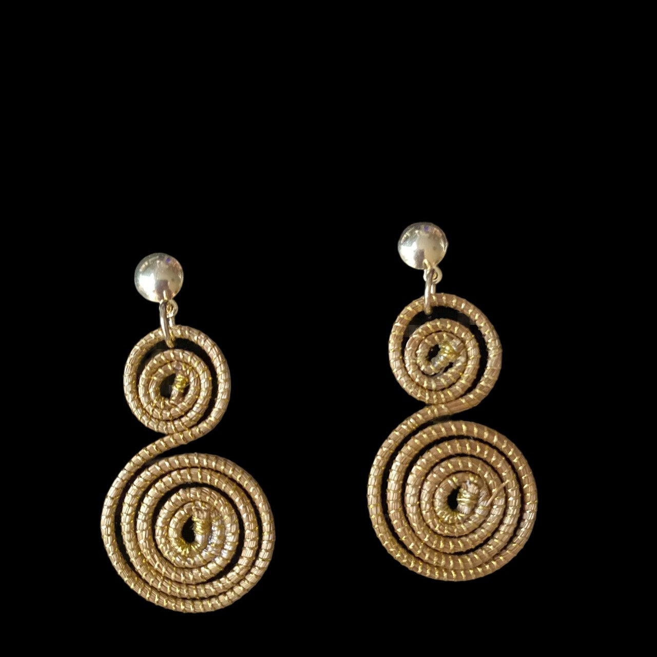 Boucles d'oreilles Capim Dourado 2 mandalas petit modèle