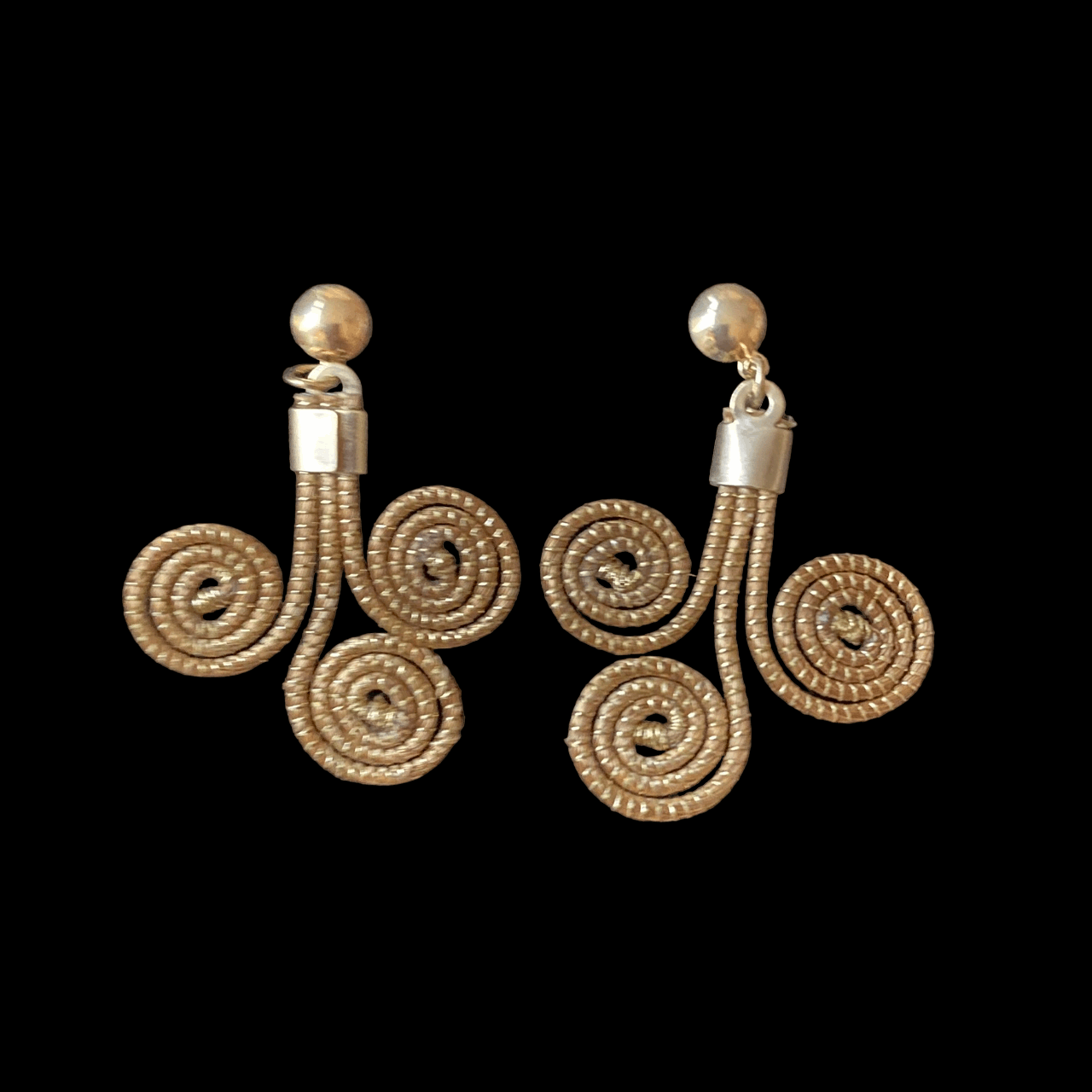 Boucles d'oreilles Capim Dourado 3 mandalas