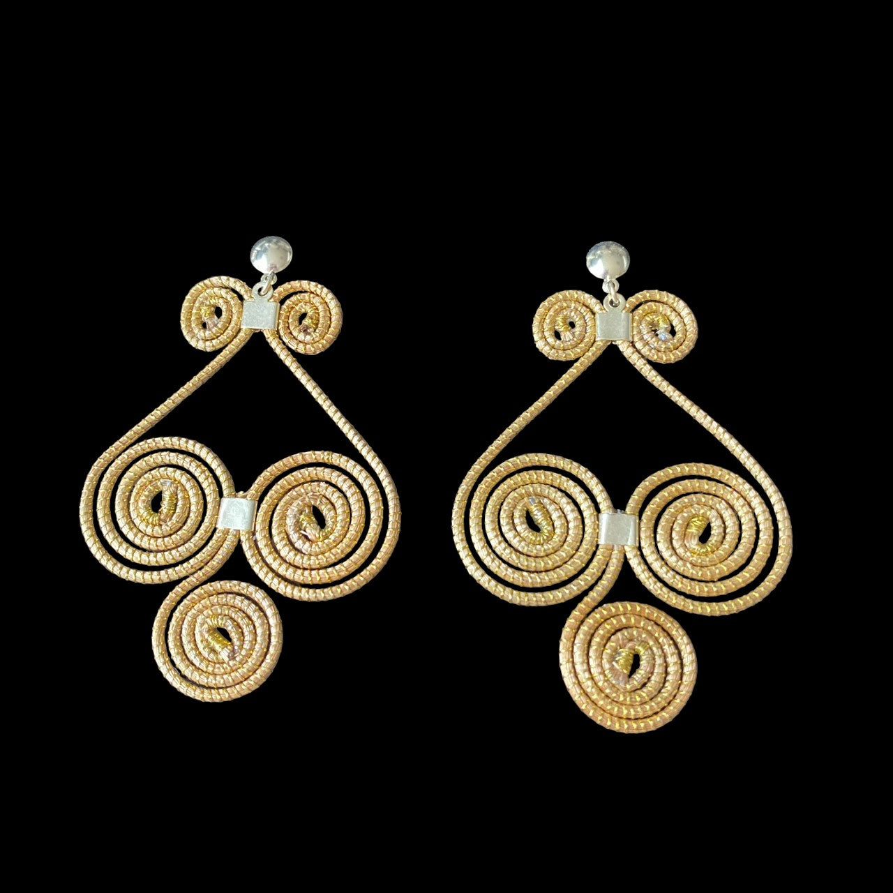 Boucles d'oreilles Capim Dourado 5 mandalas