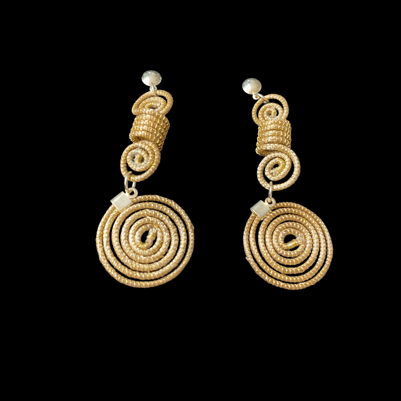 Boucles d'oreilles Capim Dourado mandala