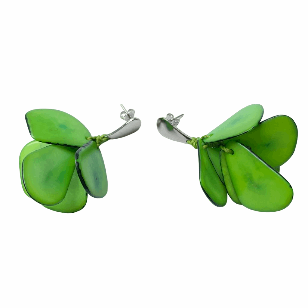 Boucles d'oreilles Jarina vert citron