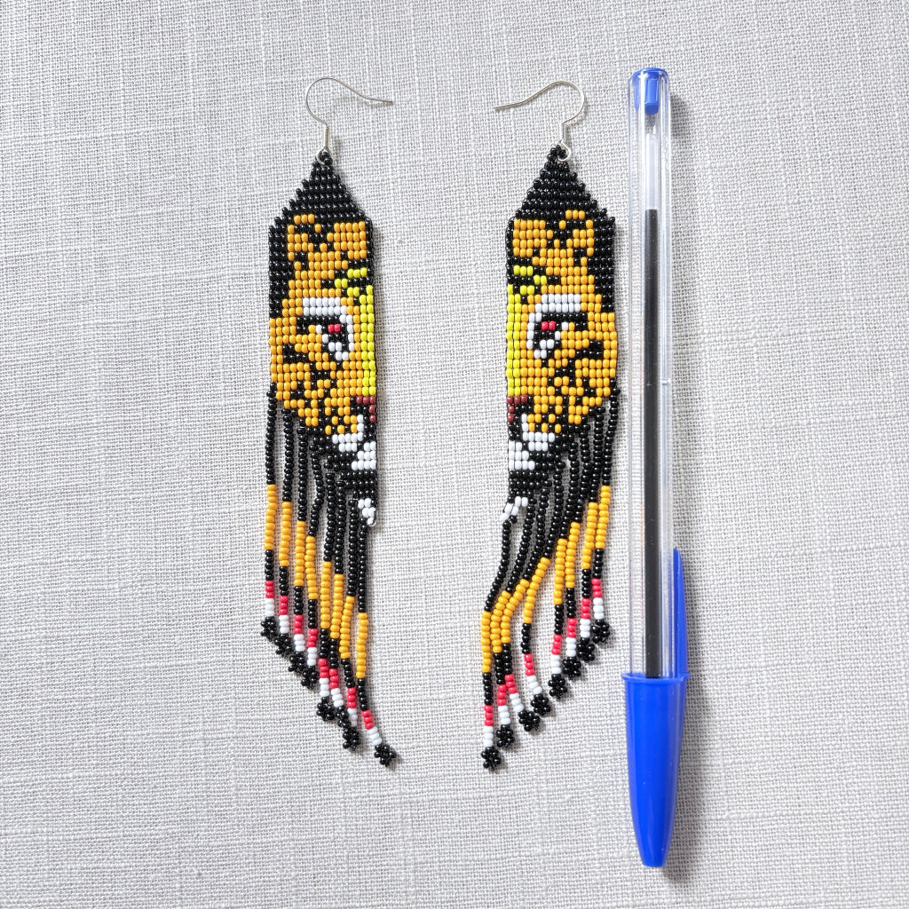 boucles oreilles Jaguar noir