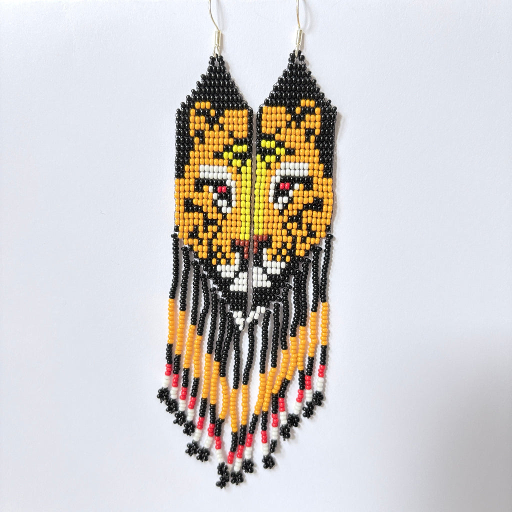 boucles oreilles Jaguar noir