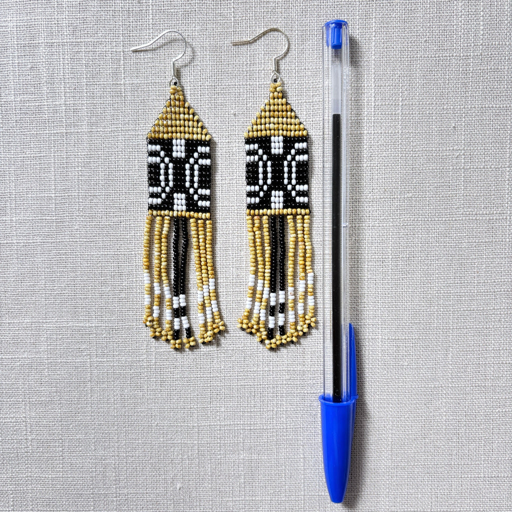 boucles oreilles graphisme or