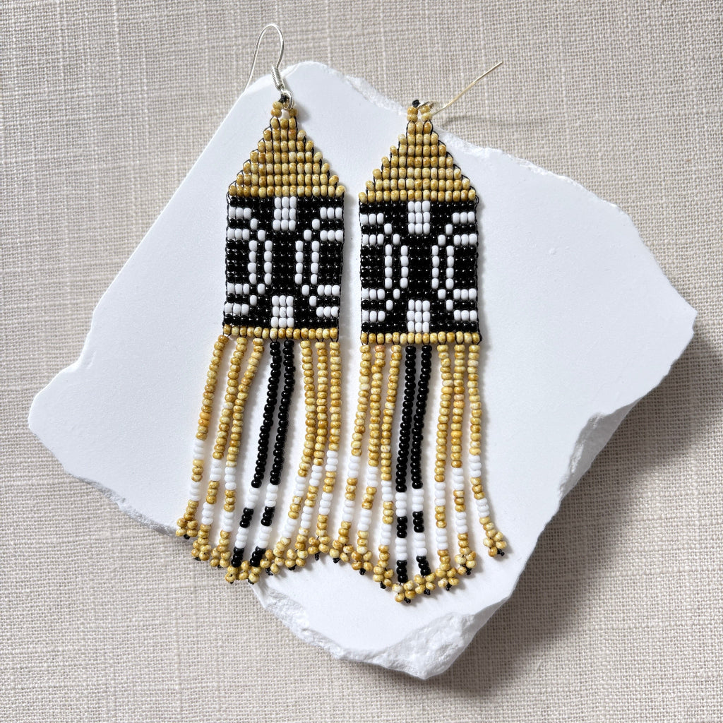 boucles oreilles graphisme or