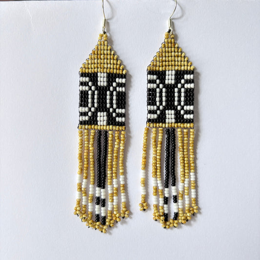 boucles oreilles graphisme or