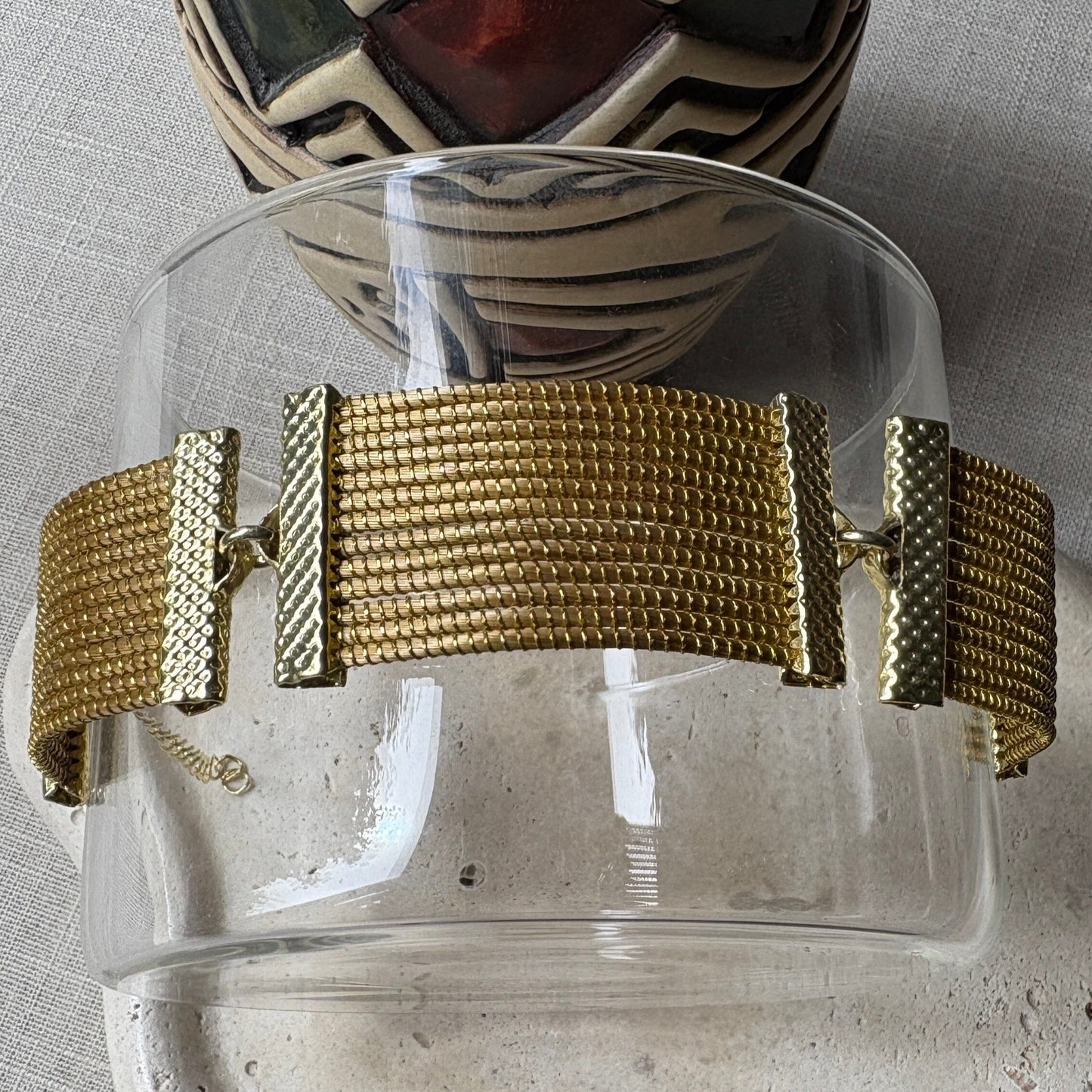 Bracelet Capim Dourado - 3 parties larges Bracelet Artisan local travaillant le Capim Dourado dans l'état du Tocantins au centre-est du Brésil 