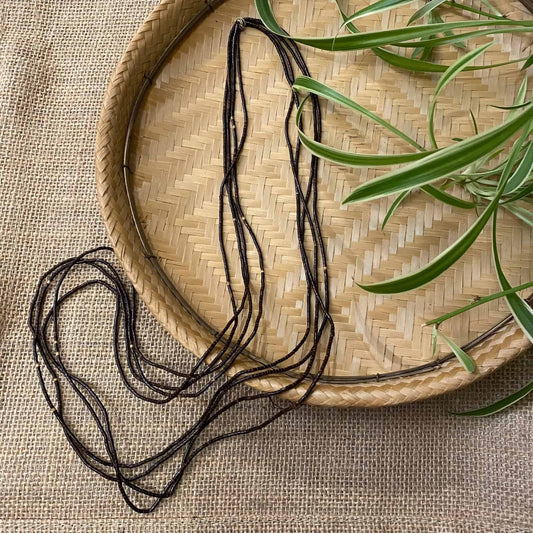 Collier de graines de tucumã - très long - Ethnie Rikbaktsa Collier Ethnie Rikbaktsa, localisée au centre ouest du Brésil 