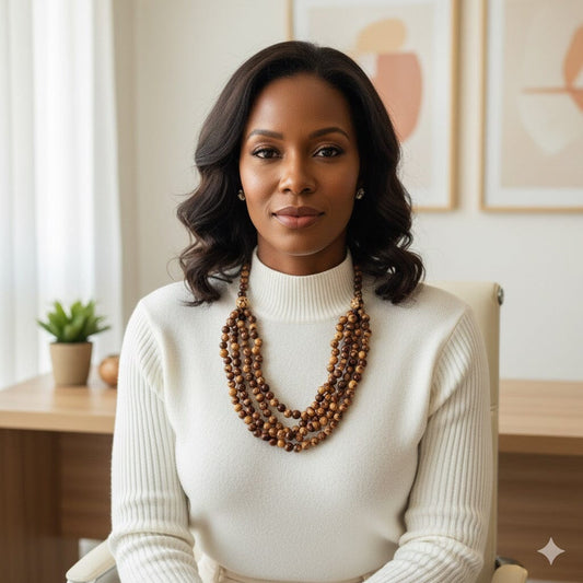 Collier de graines naturelles - açai et paxiuba - Ethnie Borari Collier Ethnie Borari, localisée dans l'état du Pará dans le Nord du Brésil. 